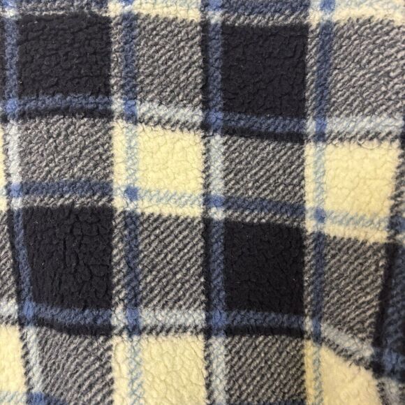 American Eagle Womens XS Green Plaid Cropped 1/4 Zip Fleece Sherpa Pullover Soft - Picture 9 of 9